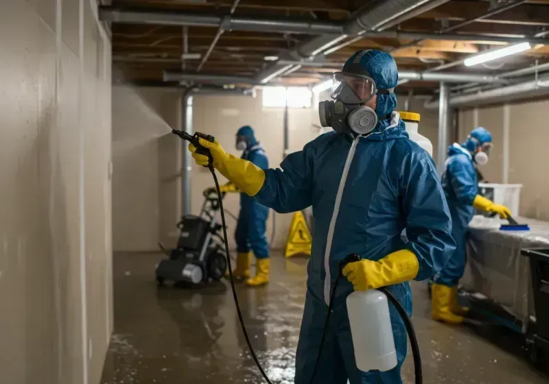 Basement Sanitization and Antimicrobial Treatment process in Knollwood, IL